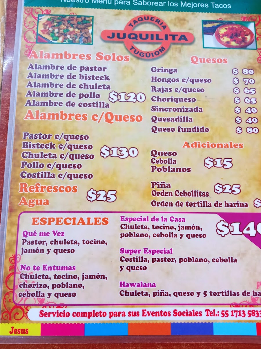 TAQUERIA JUQUILITA Menu - Image 2