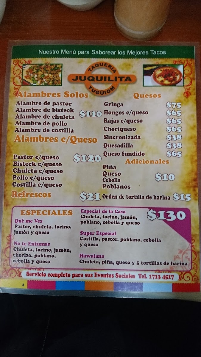 TAQUERIA JUQUILITA Menu - Image 4